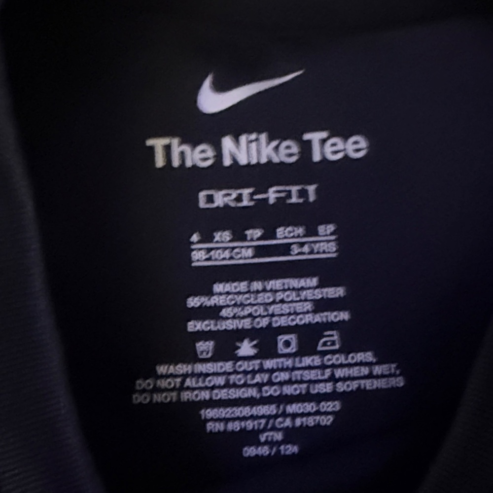 Nike Kids Black Dri-FIT Tee - Picture 2 of 2